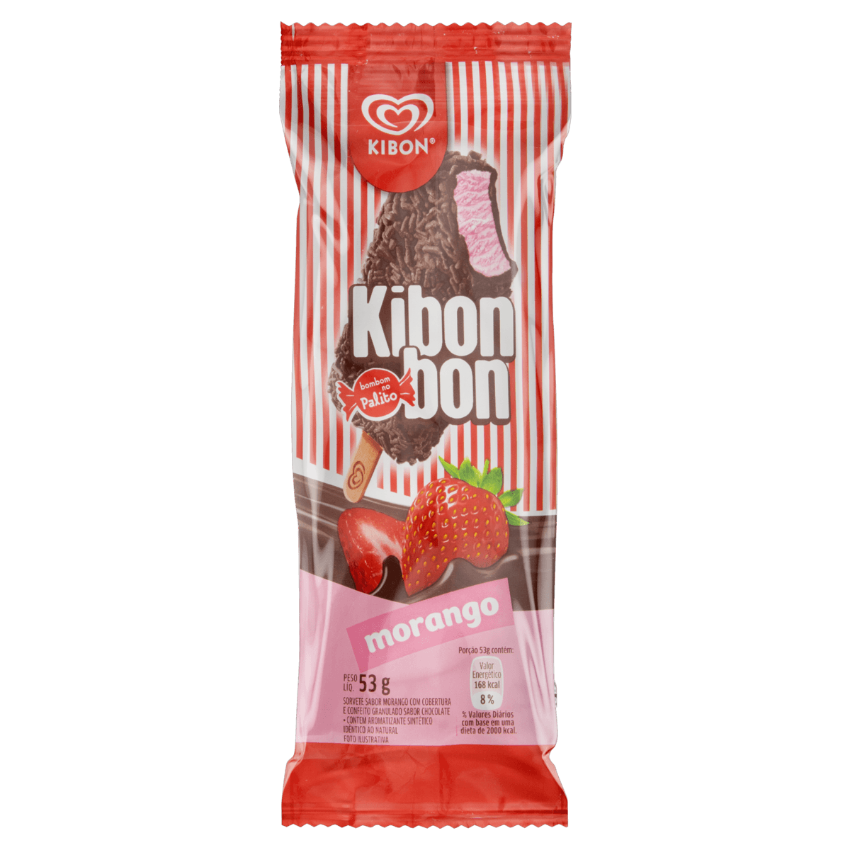 Encontraproduto.com.br - Kibon Palito Kibonbon Morango 77Ml