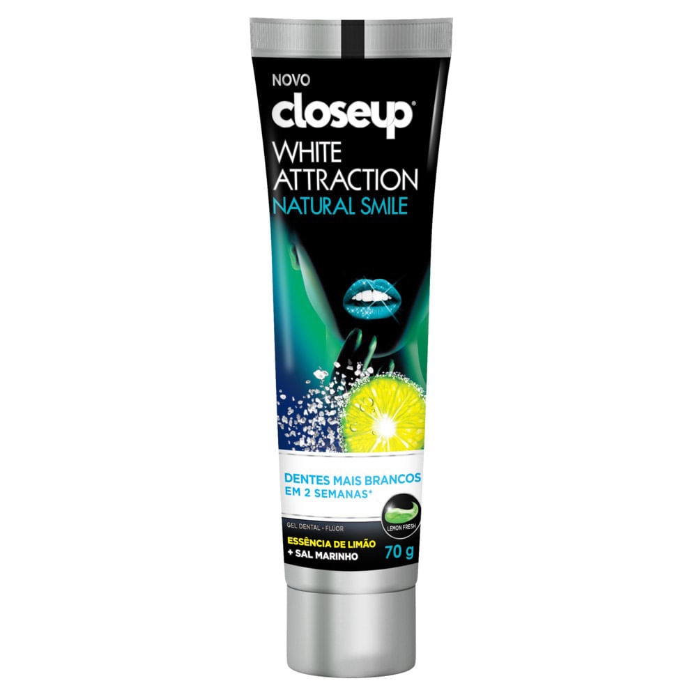 Encontraproduto.com.br - Creme Dental Close Up White Attraction Natural Smile 70g