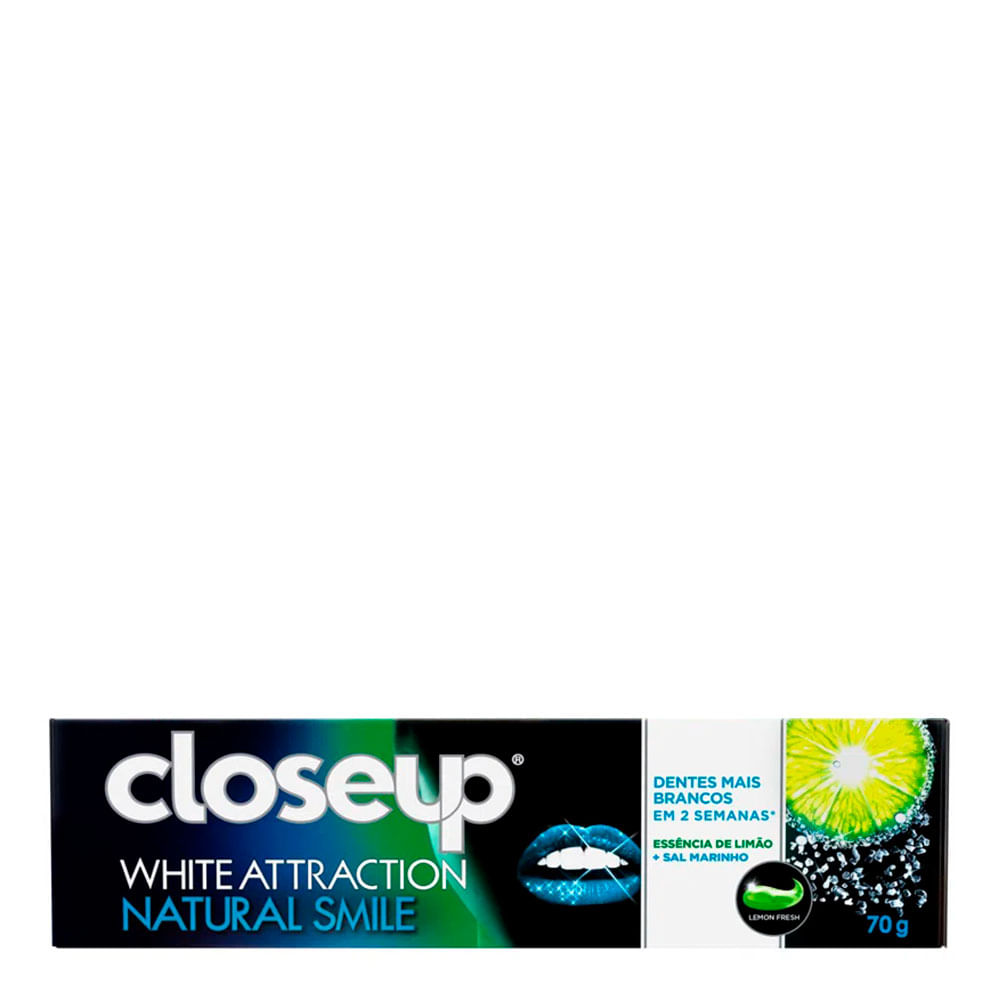 Encontraproduto.com.br - Creme Dental Close Up White Attraction Natural Smile 70g