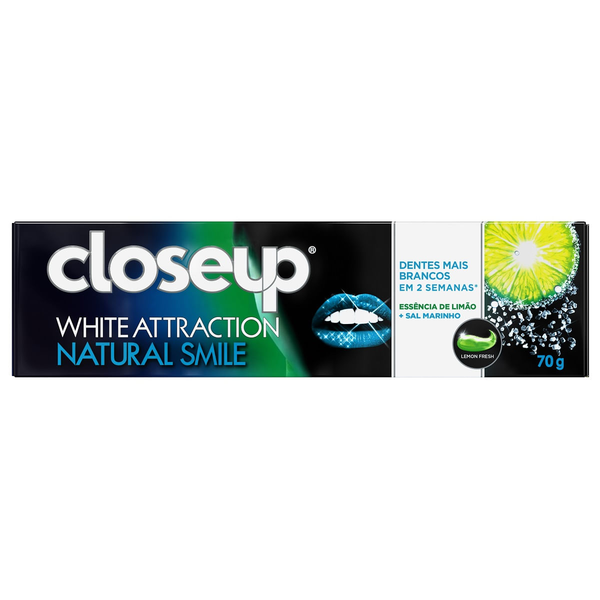 Encontraproduto.com.br - Creme Dental Close Up White Attraction Natural Smile 70g