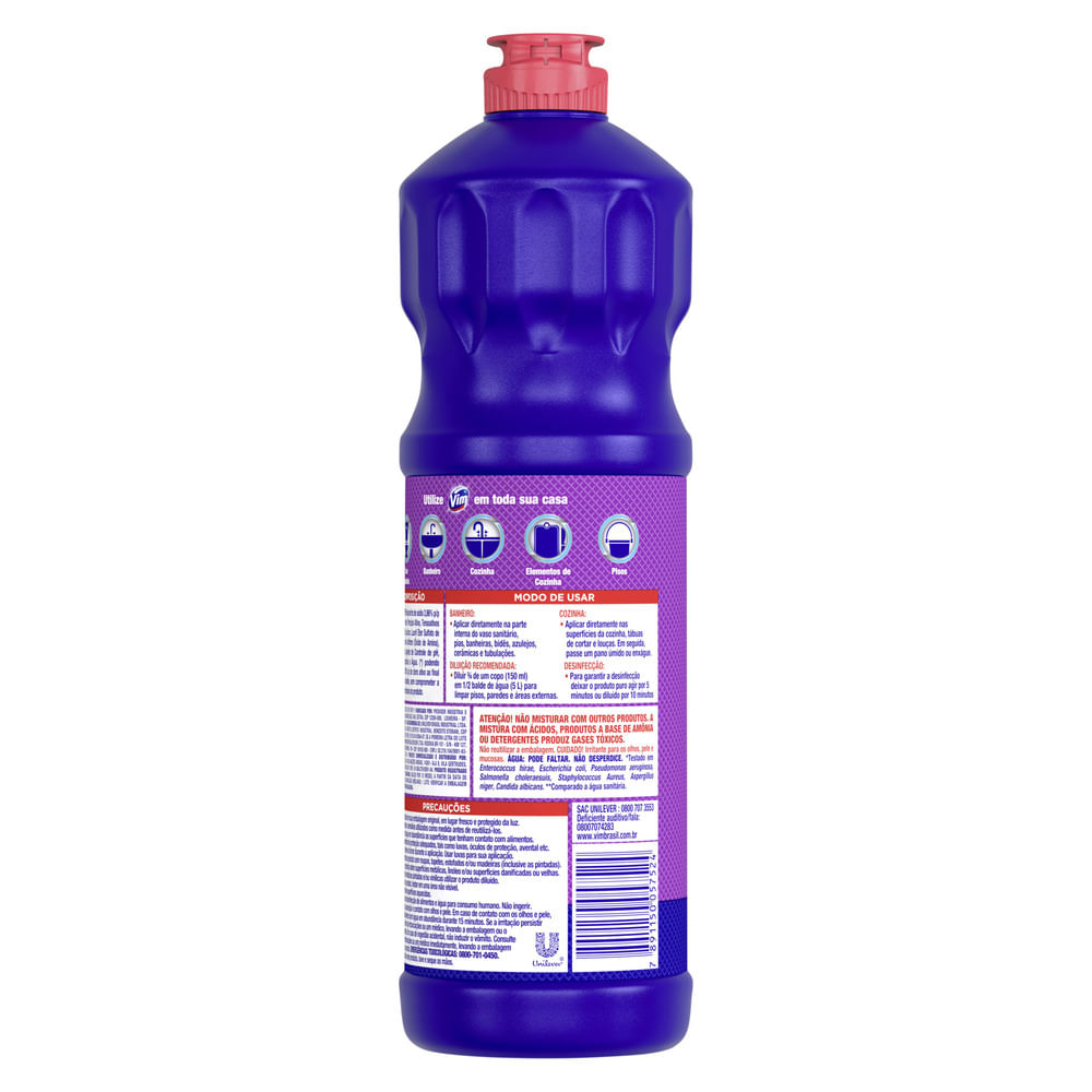 Encontraproduto.com.br - Desinfetante Vim Cloro Gel Multiuso Lavanda 700ml