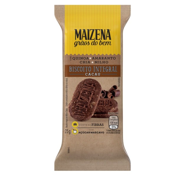 Encontraproduto.com.br - Biscoito Integral Sabor Cacau MAizena 25g