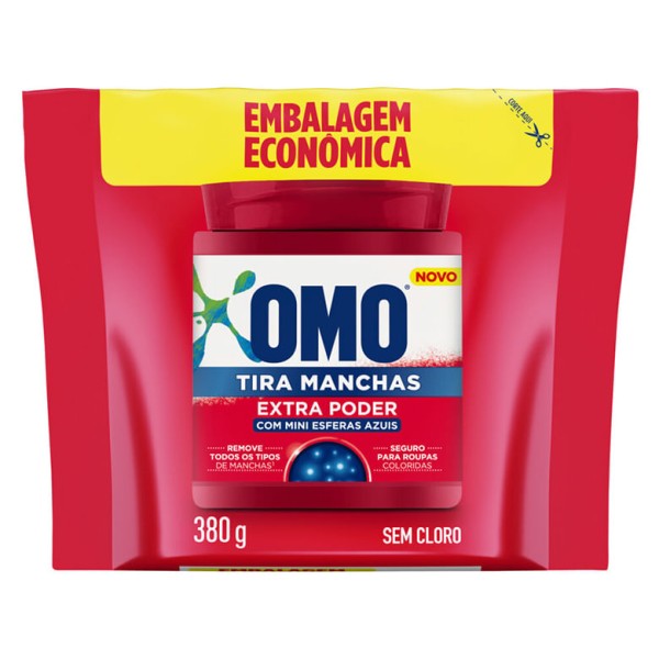 Encontraproduto.com.br - Tira Manchas Omo Extra Poder Roupas Coloridas Embalagem Econômica 380g