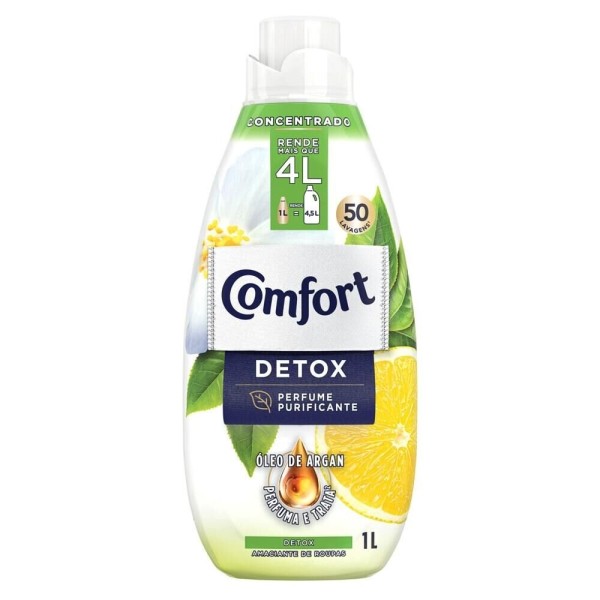 Encontraproduto.com.br - Amaciante de Roupa Concentrado com Óleo de Argan Detox Comfort Frasco 1l