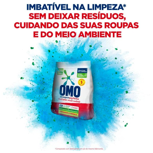 Encontraproduto.com.br - Lava Roupas em Pó Omo Lavagem Perfeita Ativo Concentrado 400g Embalagem Econômica