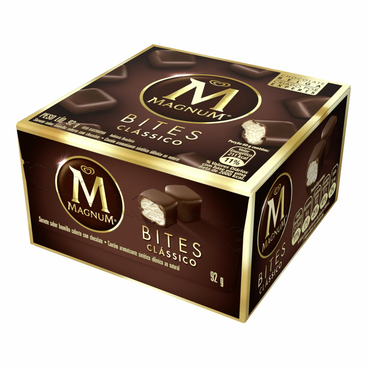 Encontraproduto.com.br - Sorvete Magnum Bites Clássico 92g