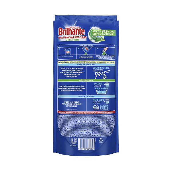 Encontraproduto.com.br - Tira Manchas Brilhante Utile Fresh 450ml