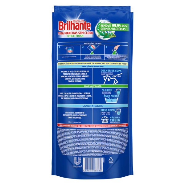 Encontraproduto.com.br - Tira Manchas Brilhante Utile Fresh 450ml