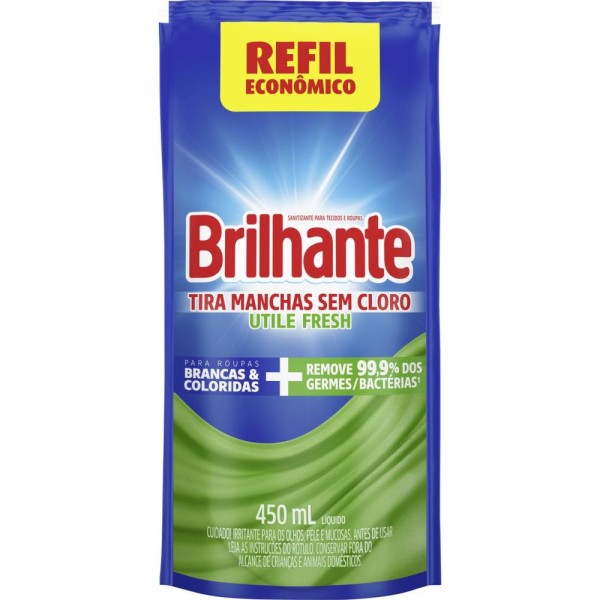 Encontraproduto.com.br - Tira Manchas Brilhante Utile Fresh 450ml