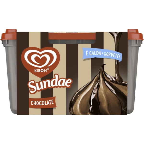 Encontraproduto.com.br - Sorvete Kibon Sundae Chocolate Pote 1,4L