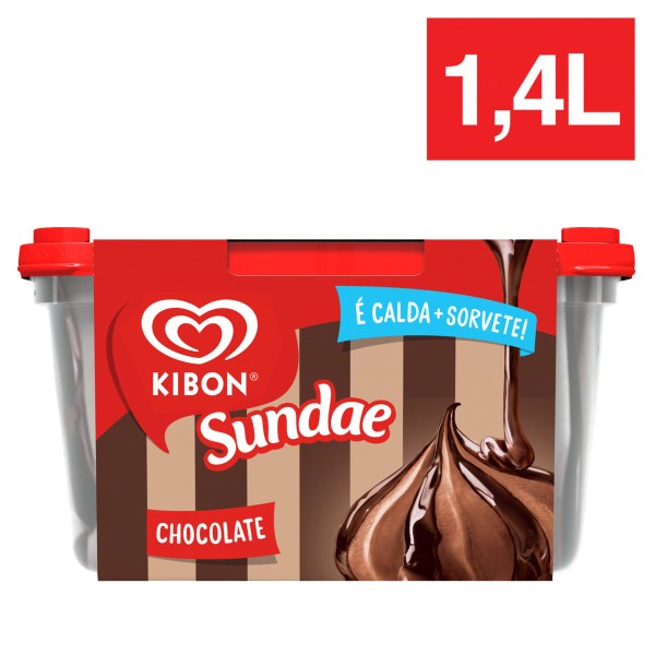 Encontraproduto.com.br - Sorvete Kibon Sundae Chocolate Pote 1,4L