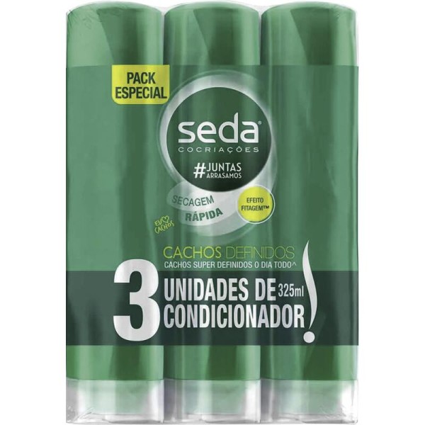 Encontraproduto.com.br - Pack Condicionador Seda Cocriações Cachos Definidos Frasco 3 Unidades 325ml Cada