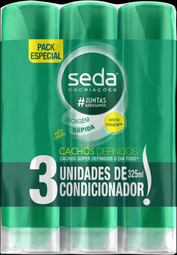Encontraproduto.com.br - Pack Condicionador Seda Cocriações Cachos Definidos Frasco 3 Unidades 325ml Cada