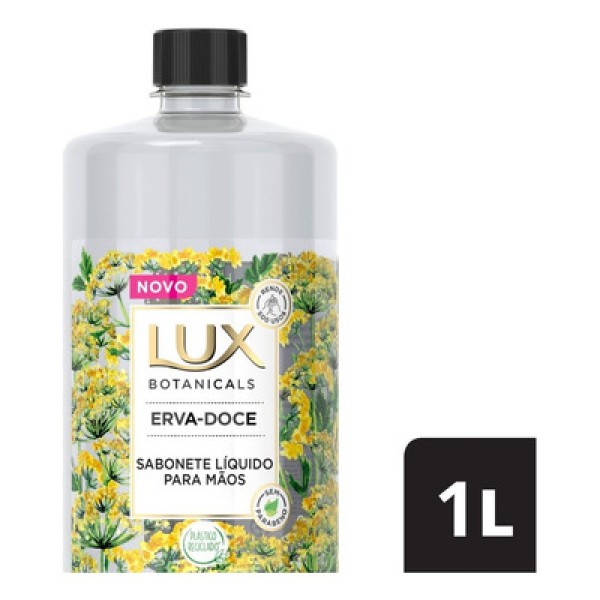 Encontraproduto.com.br - Sabonete Líquido de Glicerina para as Mãos Erva-Doce Lux Botanicals Frasco 1l Refil Econômico
