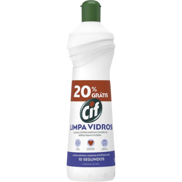 Limpador de Uso Geral Limpa-Vidro Cif Squeeze Leve 500ml Pague 400ml