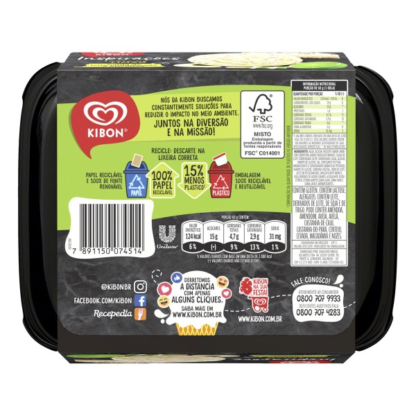 Encontraproduto.com.br - Sorvete Torta de Limão Kibon Inspirações Pote 1,3l