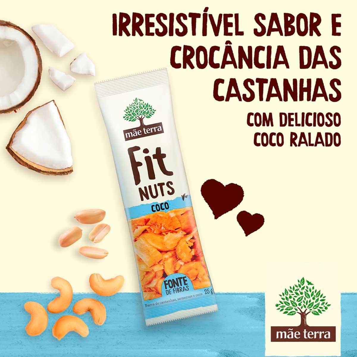 Encontraproduto.com.br - Barra Mãe Terra Fit Nuts Castanhas, Sementes e Coco 25g