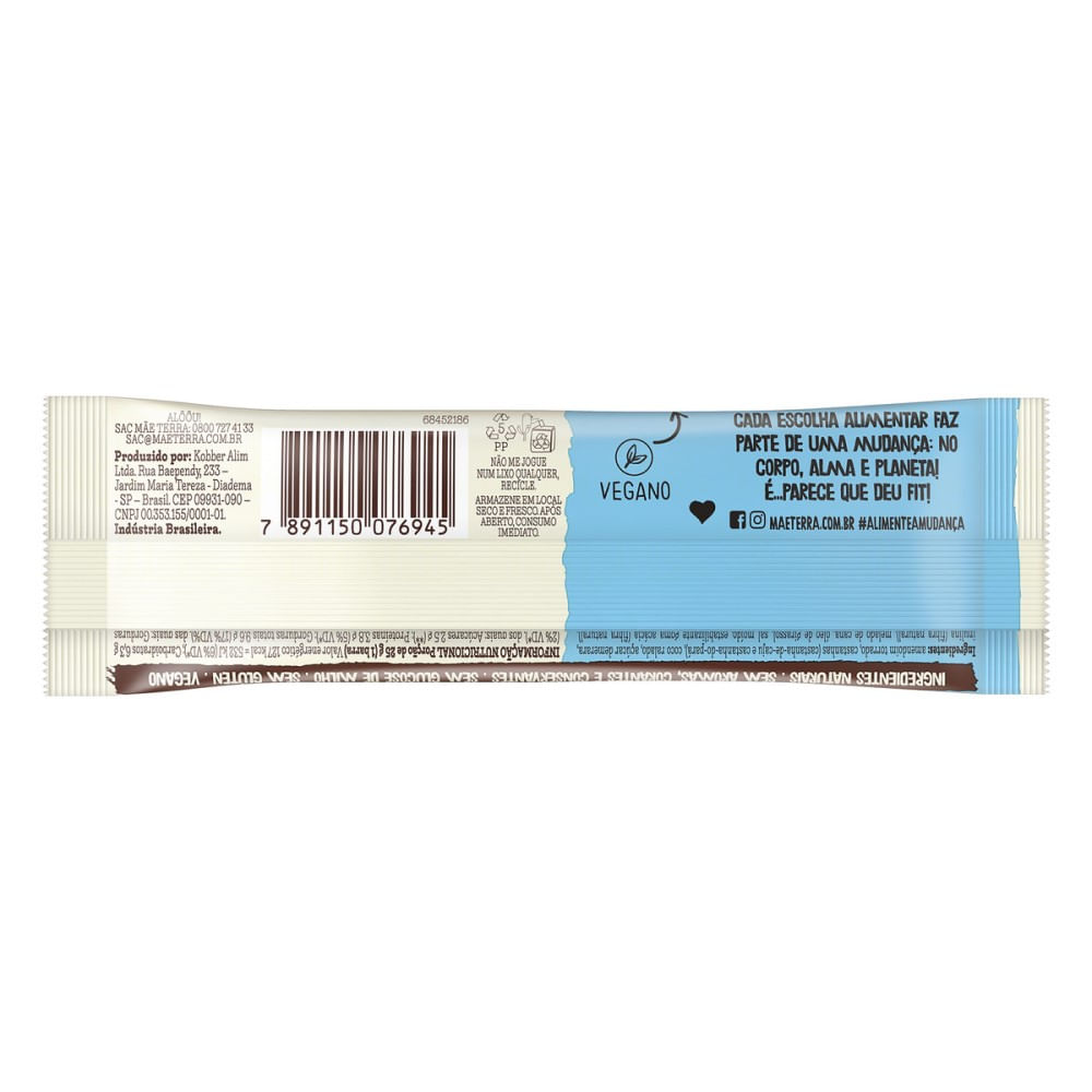Encontraproduto.com.br - Barra Mãe Terra Fit Nuts Castanhas, Sementes e Coco 25g
