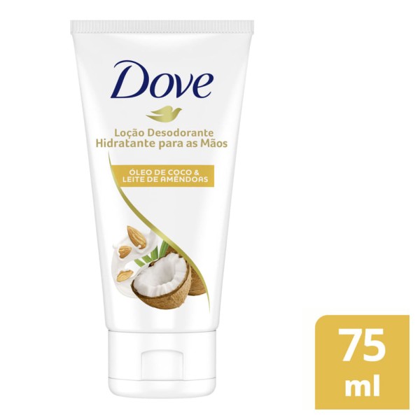 Encontraproduto.com.br - loção Hidratante Dove Para As Mãos Oleo de Coco & Leite de Amêndoas 75ml