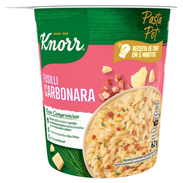Encontraproduto.com.br - Macarrão Instântaneo Pasta Pot Fusilli Carbonara 62g