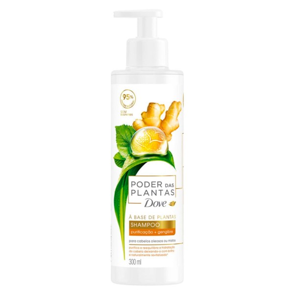 Encontraproduto.com.br - Shampoo Dove Purif+Gengibre Pump 300Ml