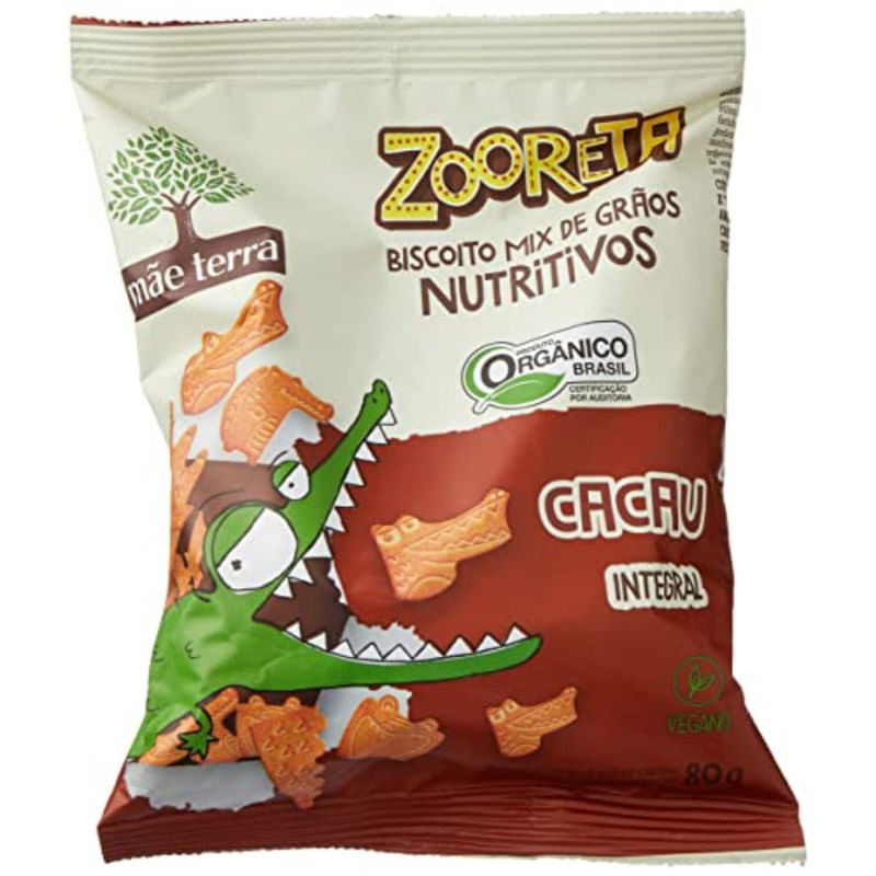 Encontraproduto.com.br - Biscoito Mãe Terra Zooreta Cacau  80g