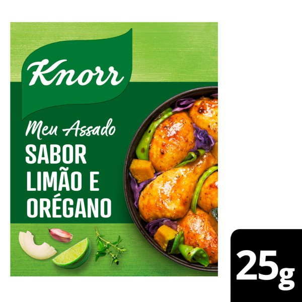 Tempero Pó para Assado Limão e Orégano Knorr Meu Assado Pacote 25g