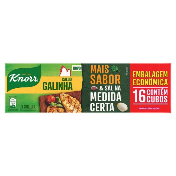 Encontraproduto.com.br - Caldo Knorr Galinha 152g Com 16 Unidades