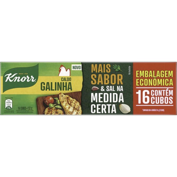 Encontraproduto.com.br - Caldo Knorr Galinha 152g Com 16 Unidades