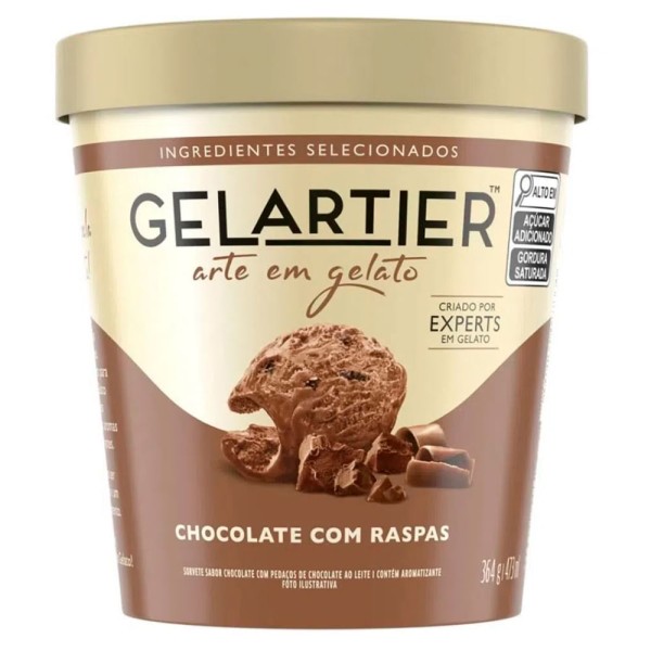 Encontraproduto.com.br - Sorvete Kibon Gelartier Chocolate Pote 473ml