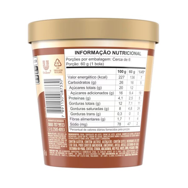 Encontraproduto.com.br - Sorvete Kibon Gelartier Chocolate Pote 473ml
