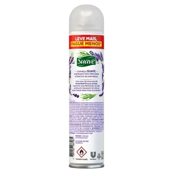 Encontraproduto.com.br - DESODORANTE AEROSOL SUAVE LAVANDA E ERVA DOCE 200ML