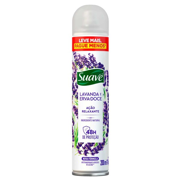 Encontraproduto.com.br - DESODORANTE AEROSOL SUAVE LAVANDA E ERVA DOCE 200ML