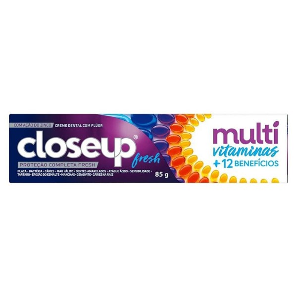 Encontraproduto.com.br - Creme Dental Fresh Multivitaminas + 12 Benefícios Closeup - 85g