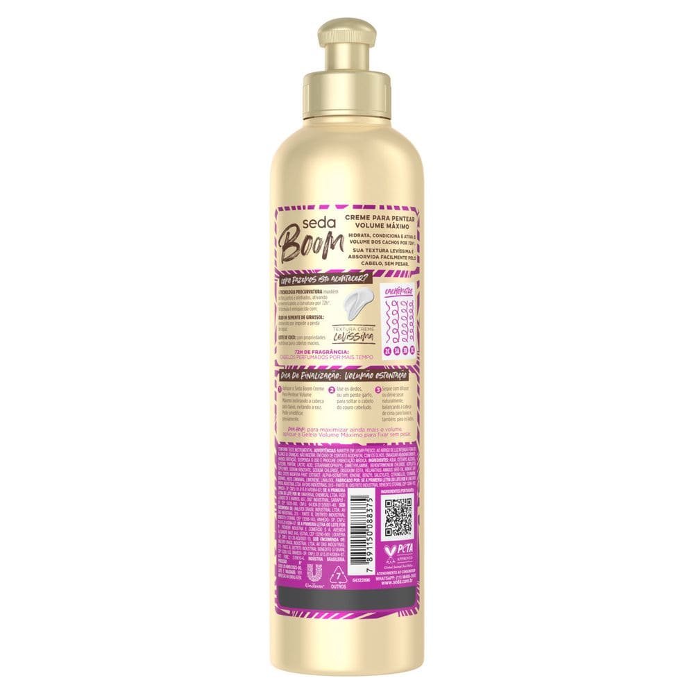 Encontraproduto.com.br - Creme para Pentear Seda Boom Volume Máximo Frasco 350ml