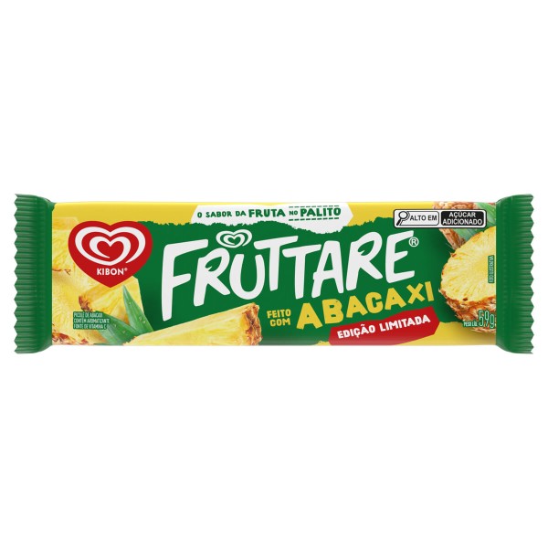 Picolé kibon abacaxi fruttare 59g Edição limitada