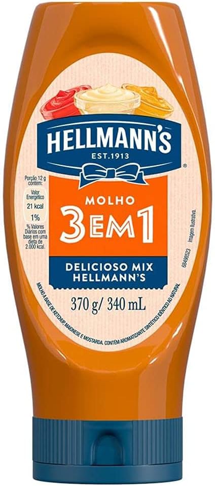 Encontraproduto.com.br - Molho Hellmanns 3 em 1 Bisnaga com 360g