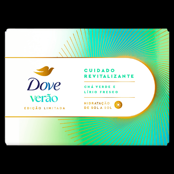 Sabonete Barra Dove Verão Cuidado Revitalizante Chá Verde e Lírio Fresco Edição Limitada 90g