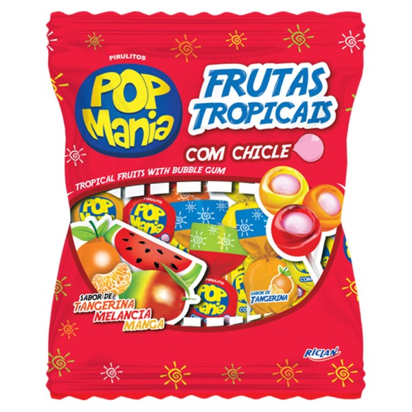 Encontraproduto.com.br - Pirulito Pop Mania Sortido 600g