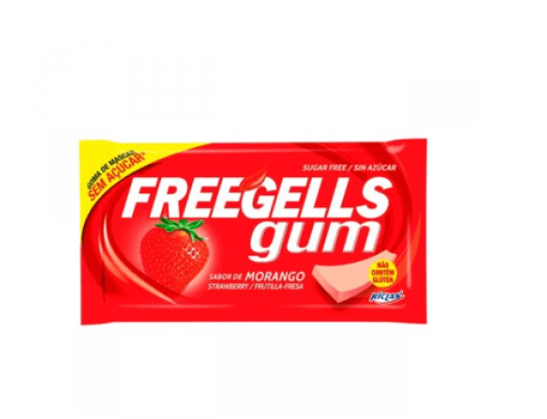 Chiclete Freegells Gum Morango 8,5g