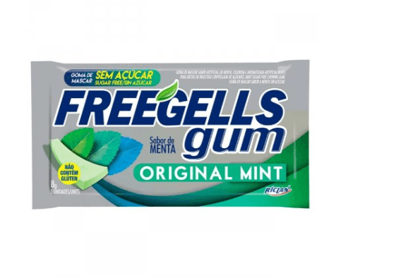 Encontraproduto.com.br - Chiclete Freegells Gum Mint - Sem Açúcar