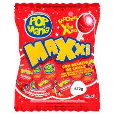 Encontraproduto.com.br - Pirulito Riclan Maxxi Morango Pacote com 672g