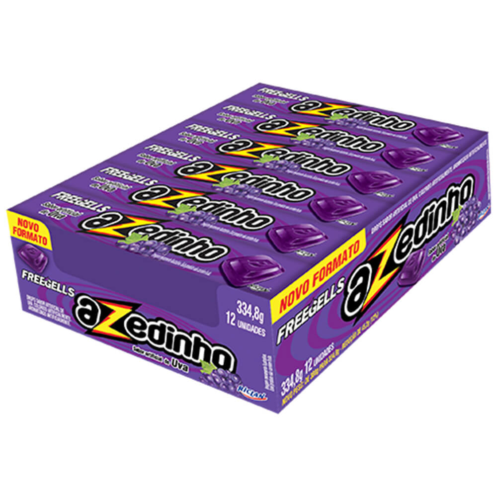 Encontraproduto.com.br - Drops Freegells Azedinho Uva c/12 - Riclan