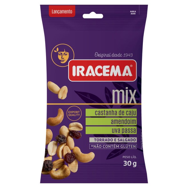 Encontraproduto.com.br - Mix Nuts Iracema Castanha de Caju, Amendoim e Uva Passa 30g