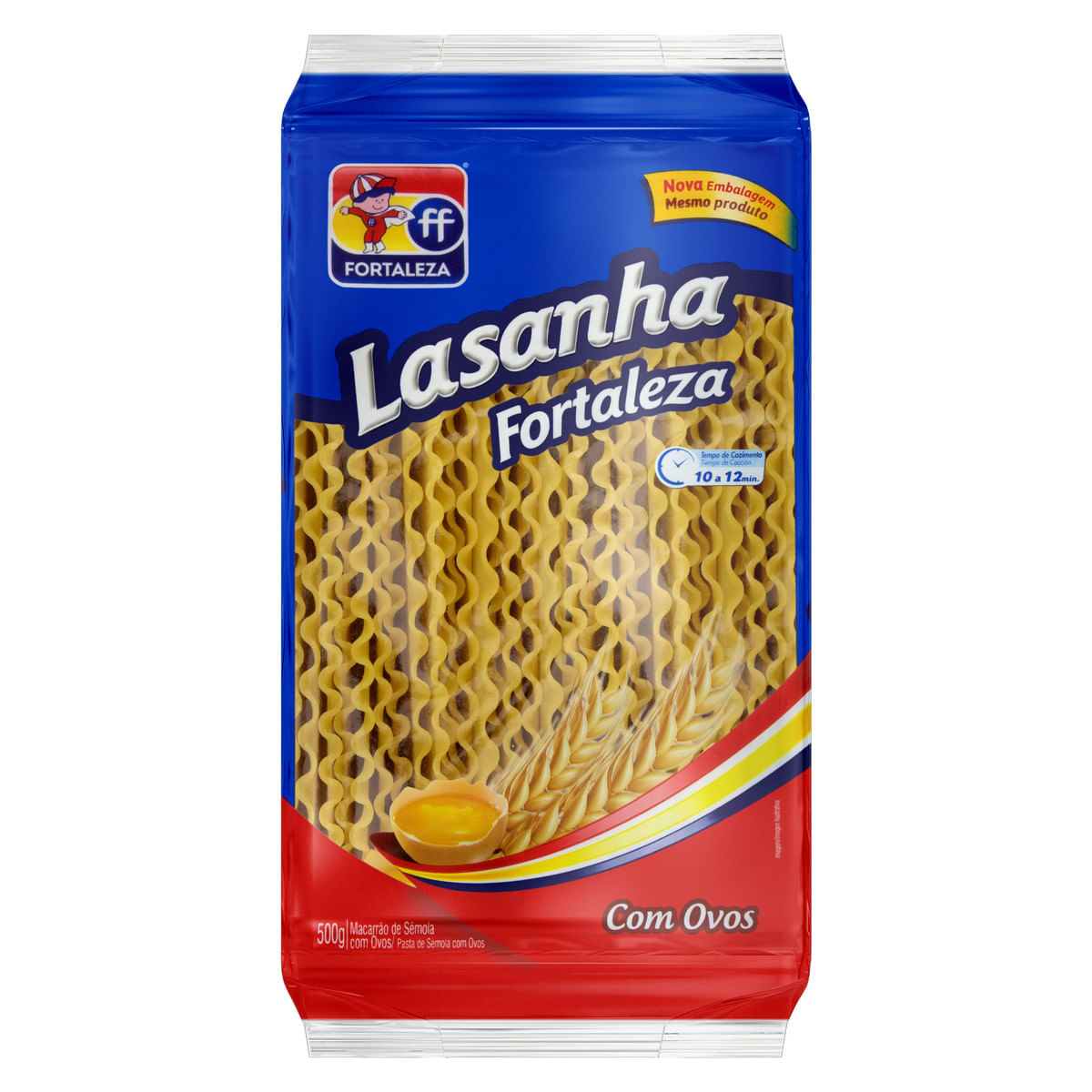 Encontraproduto.com.br - MASSA PARA LASANHA COM OVOS FORTALEZA 500G