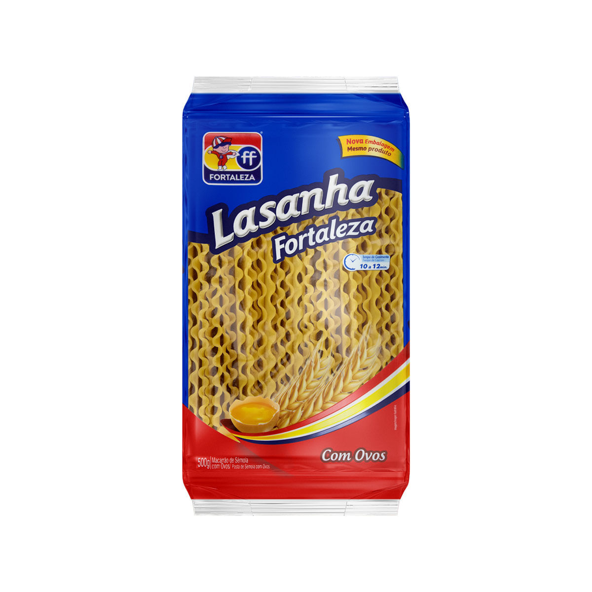 Encontraproduto.com.br - MASSA PARA LASANHA COM OVOS FORTALEZA 500G