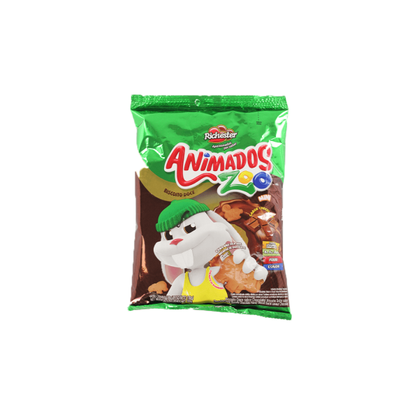 Encontraproduto.com.br - Biscoito Animados Zoo Chocolate 100g