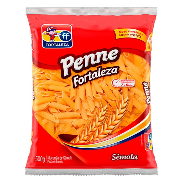 Macarrão de Sêmola Penne Fortaleza Pacote 400g
