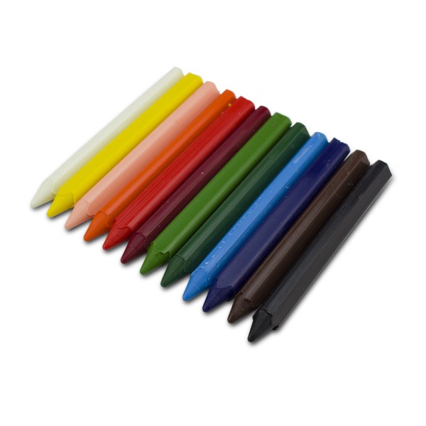 Encontraproduto.com.br - Gizão De Cera Triangular 12 Cores