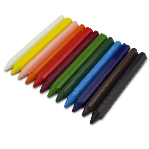 Encontraproduto.com.br - Gizão De Cera Triangular 12 Cores